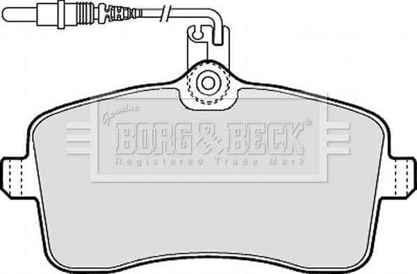 BORG & BECK Комплект тормозных колодок, дисковый тормоз BBP1897
